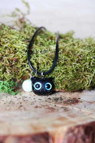 Náhrdelník s černou kočičkou 1
