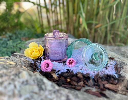 Skleněná dóza - fialková 3