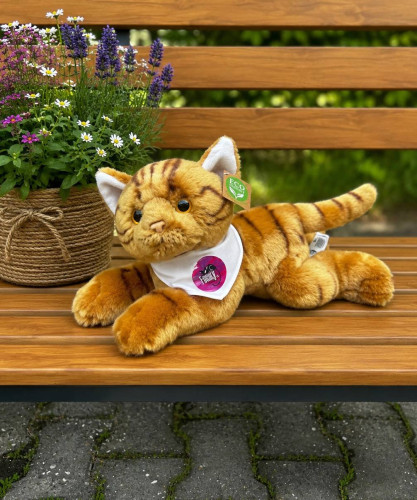 Plyšová kočka hnědá 30 cm ECO-FRIENDLY 3