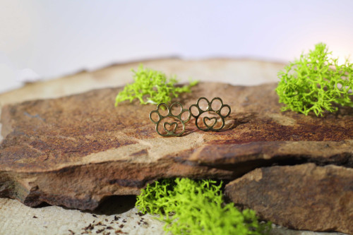 Náušnice Tlapičky - zlaté 1