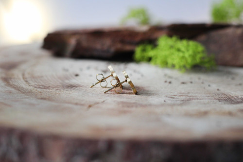 Náušnice Tlapičky - zlaté 3