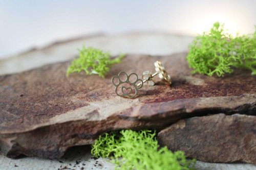 Náušnice Tlapičky - zlaté 2