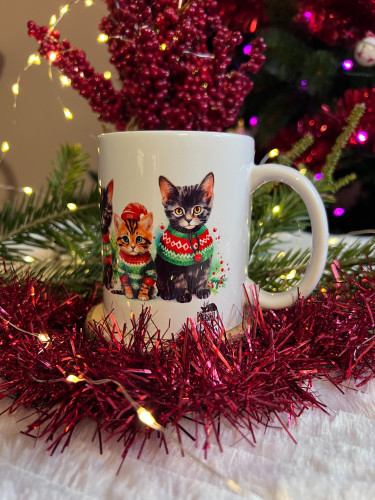 Hrnek Vánoční koťátka 3