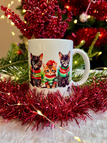 Hrnek Vánoční koťátka 1