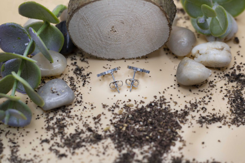 Náušnice Kočička - stříbrné 2