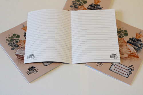 Linkovaný sešit A5 Fousky - béžový 4