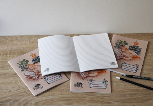 Linkovaný sešit A5 Fousky - béžový 3