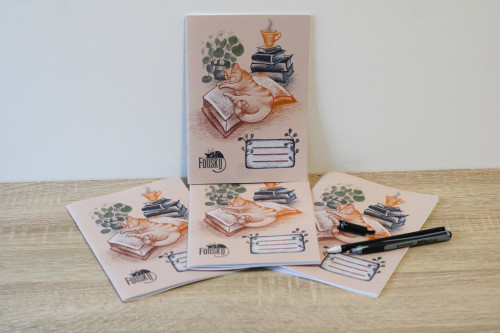 Linkovaný sešit A5 Fousky - béžový 5