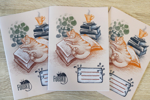 Linkovaný sešit A5 Fousky - béžový 1