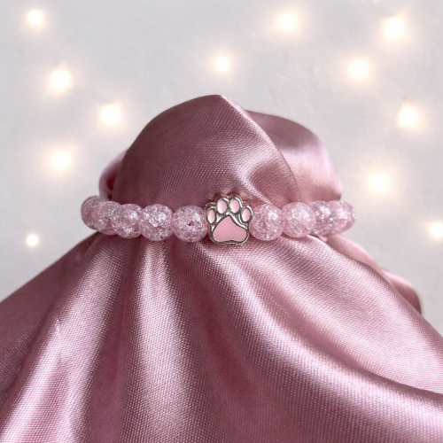 Náramek se světle růžovou tlapičkou 1