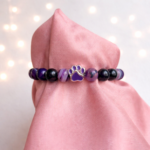 Fialová tlapička - achát 1