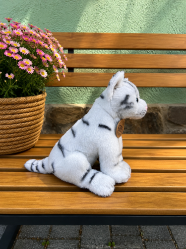 Plyšová kočka sedící 20 cm ECO-FRIENDLY - šedá 2