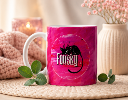 Hrnek růžový Fousky z.s. 3