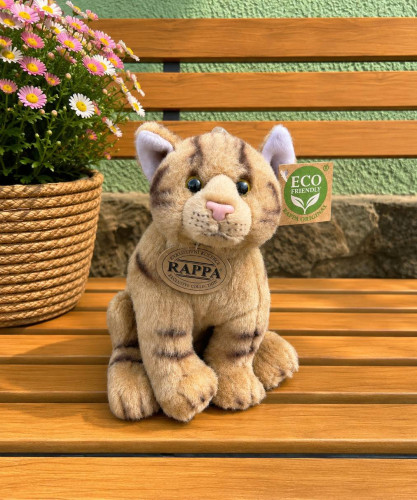 Plyšová kočka sedící 20 cm ECO-FRIENDLY - mourovatá 1