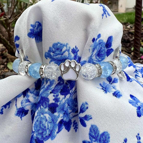 Vzpomínkový náramek kocourka Moríska - modrý 2