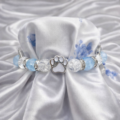 Vzpomínkový náramek kocourka Moríska - modrý 1