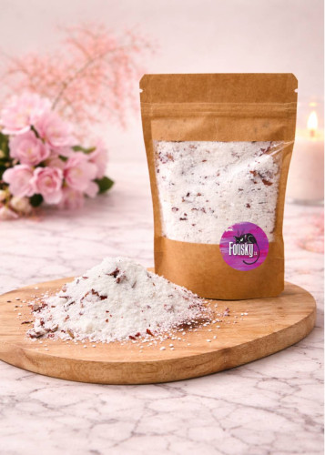 Šumivá sůl do koupele s vůní geránia a růží 2