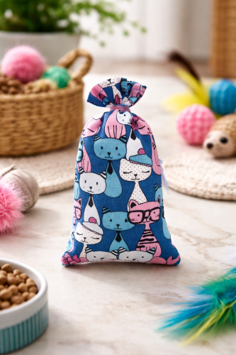 Kozlíkový sáček - limitovaná edice s kočičím motivem 1