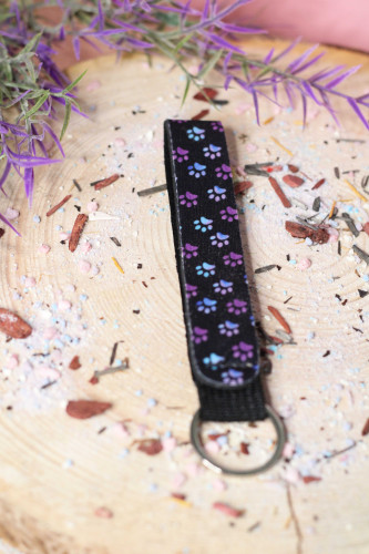 Látková klíčenka - barevné tlapičky 1