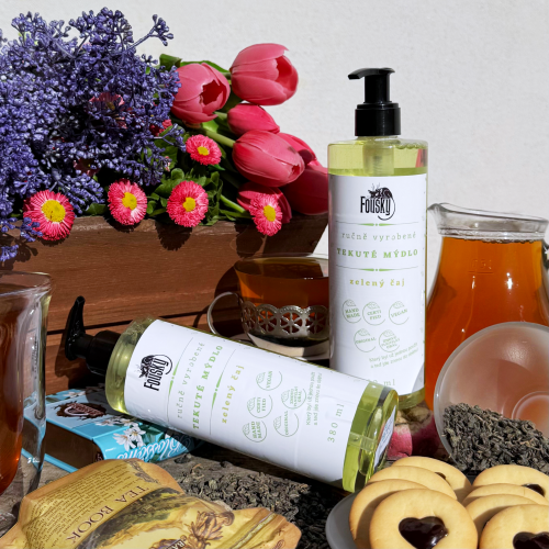 Tekuté mýdlo s pumpičkou - Zelený čaj 1