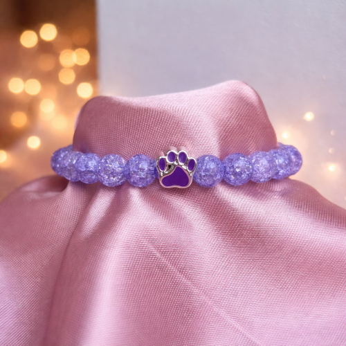 Náramek s fialovou tlapičkou 1