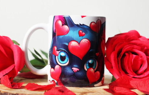 Hrnek s černou kočičkou 2