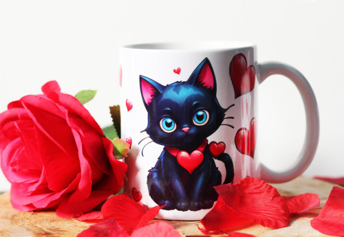 Hrnek s černou kočičkou 1