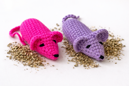 Háčkovaná myška velká - šanta kočičí 2