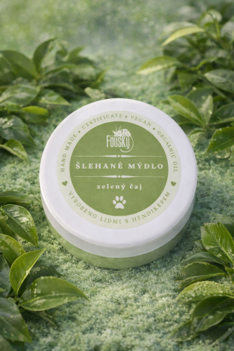Šlehané mýdlo s vůní zeleného čaje 1