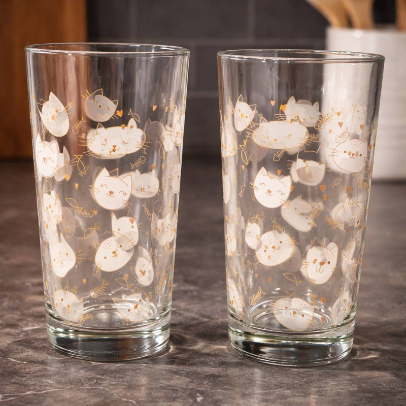 Sklenička s kočičkami