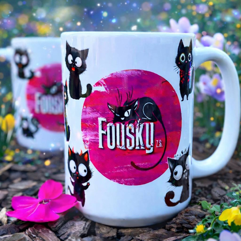 Fouskohrnek s černými kočičkami 🐾