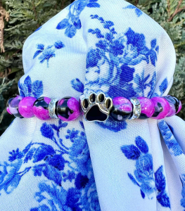 Náramek z achátu - růžový mramor