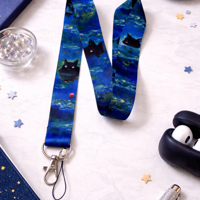 Klíčenka na krk - tmavě modrá