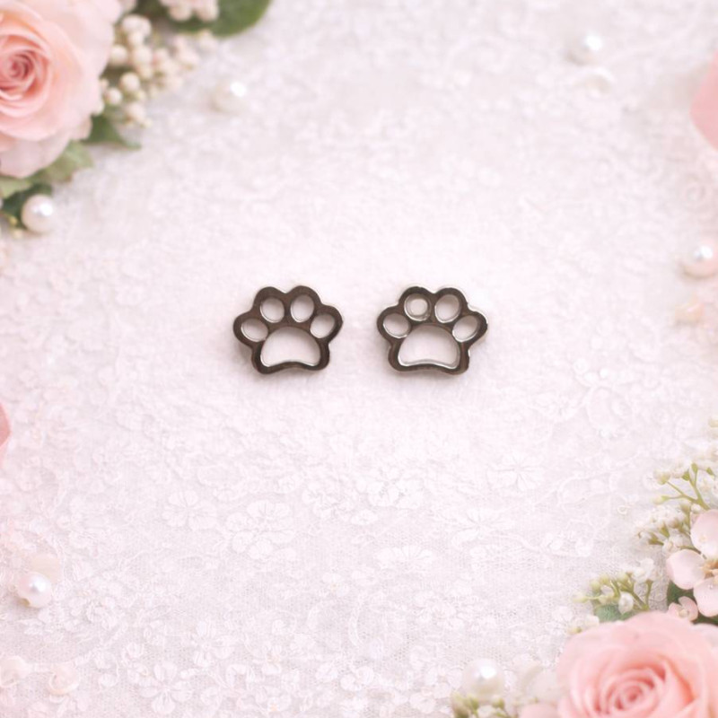 Naušničky z nerezové oceli - tlapičky