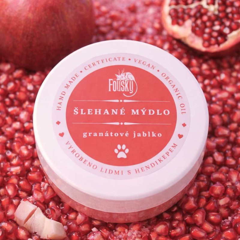 Šlehané mýdlo s vůní granátového jablka