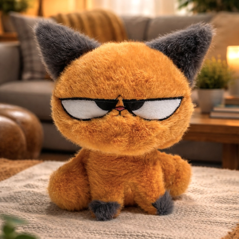 Plyšová kočička - zrzavá