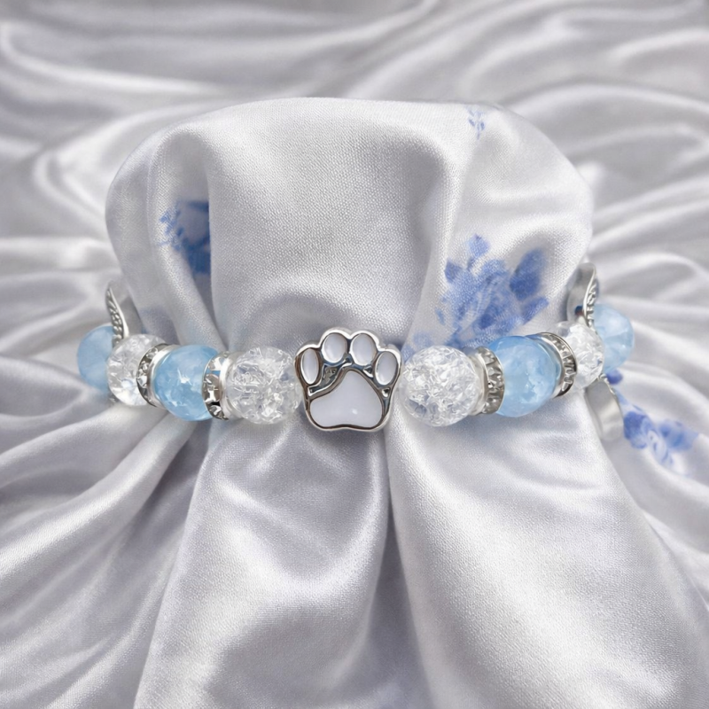 Vzpomínkový náramek kocourka Moríska - modrý