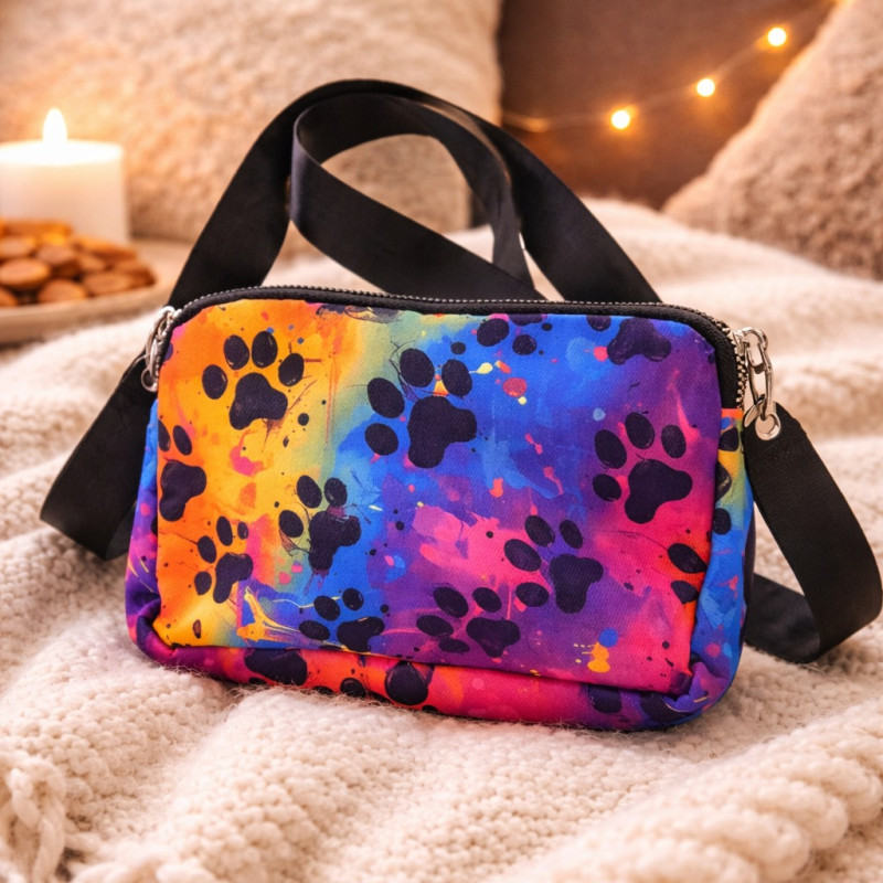 Příruční taška - barevné tlapičky