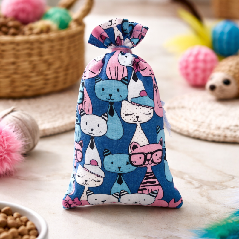 Kozlíkový sáček - limitovaná edice s kočičím motivem