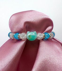 Náramek z minerálů - Kočičí víla azurová