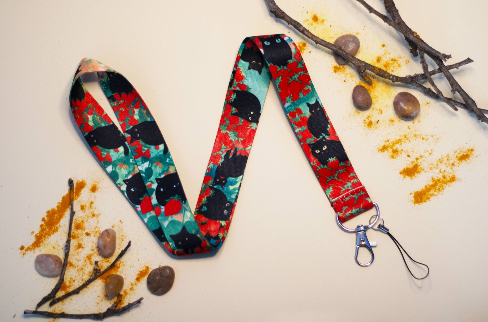 Klíčenka na krk - červenozelená