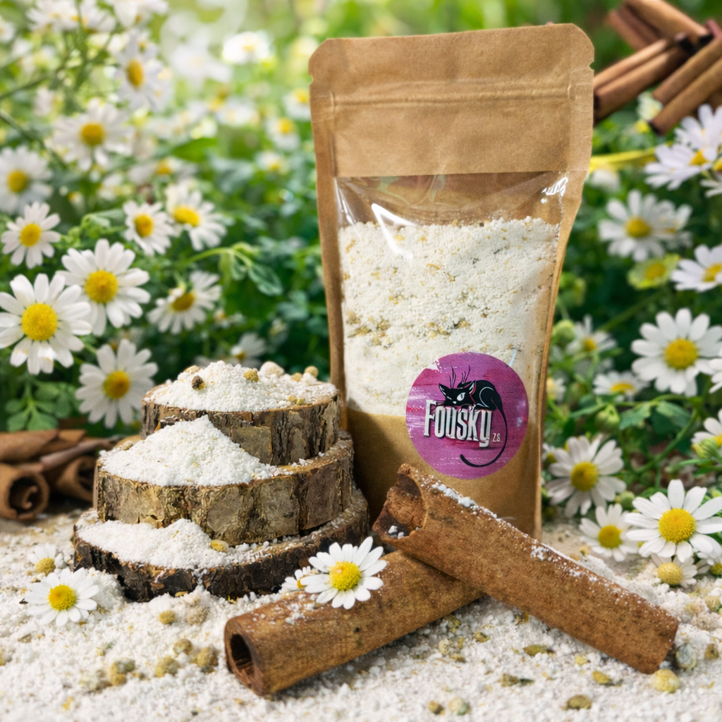 Šumivá sůl do koupele s vůní skořice a heřmánku 2