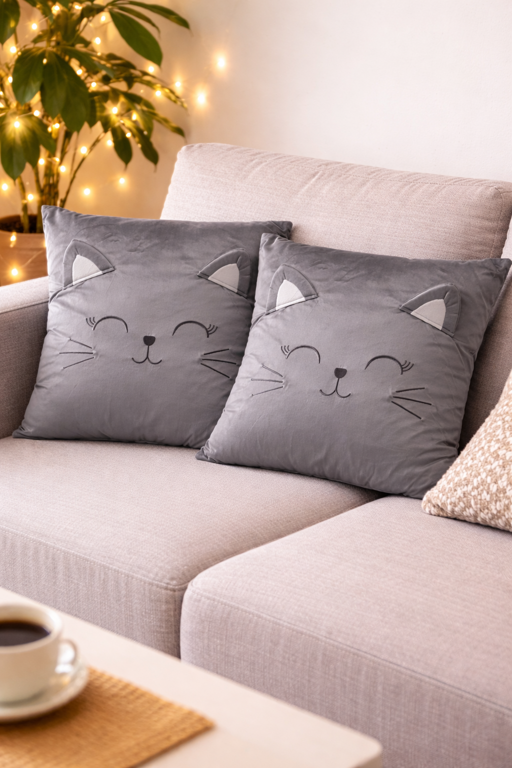 Dekorační polštářek - Kočička