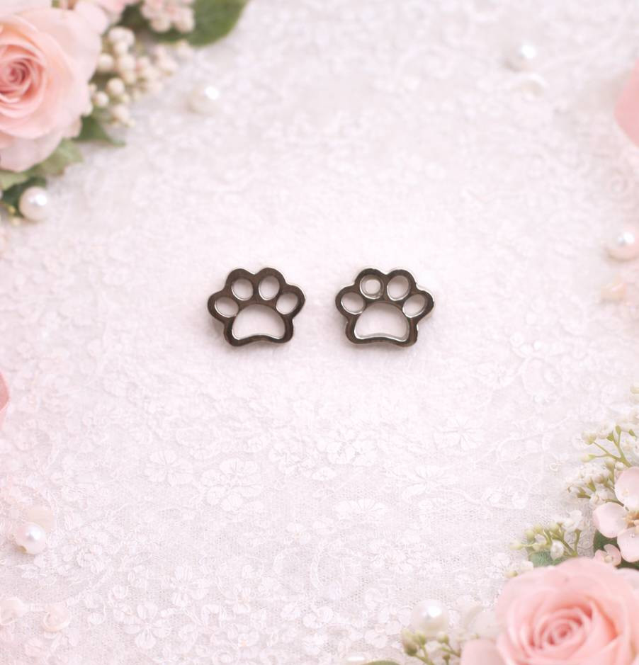 Naušničky z nerezové oceli - tlapičky