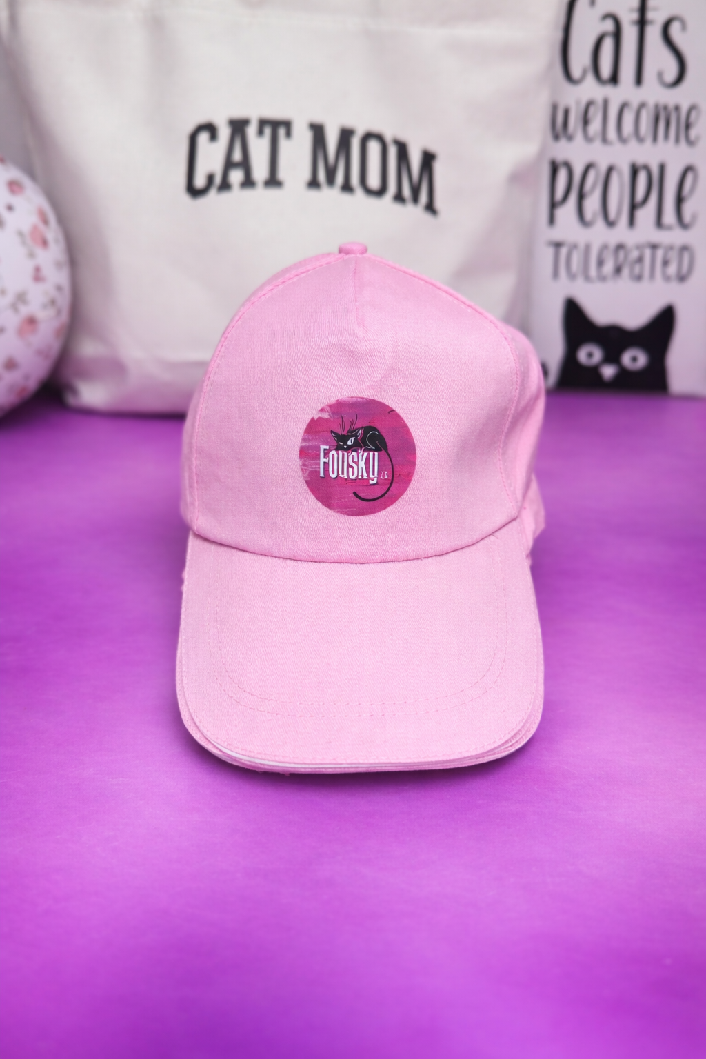 Kšiltovka Fousky z.s. - růžová