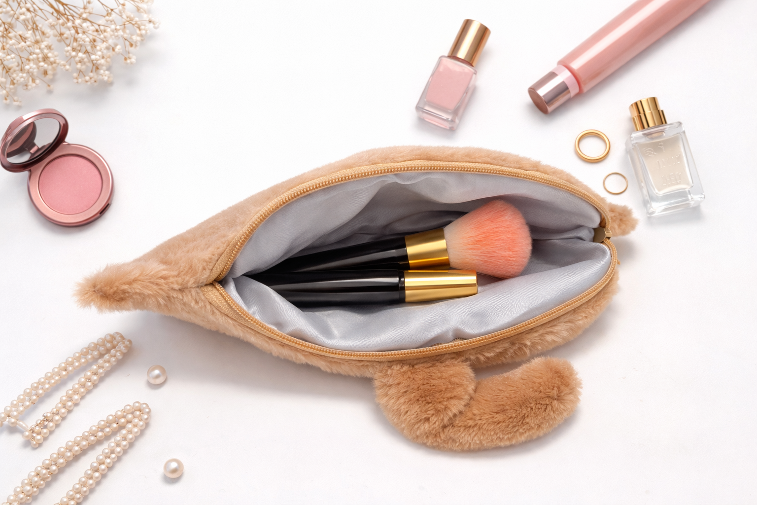 Kosmetická taštička - béžová 2