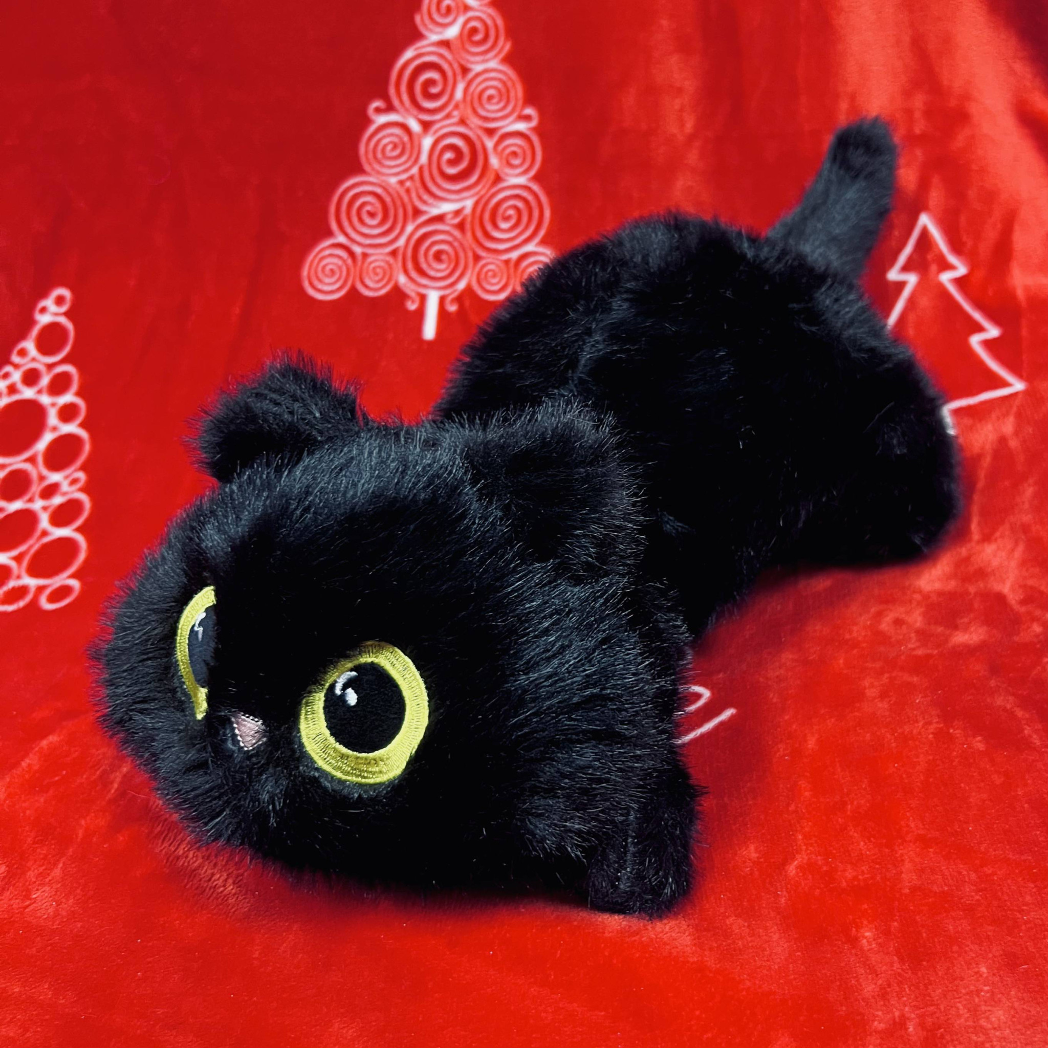 Plyšová kočička - černá 2
