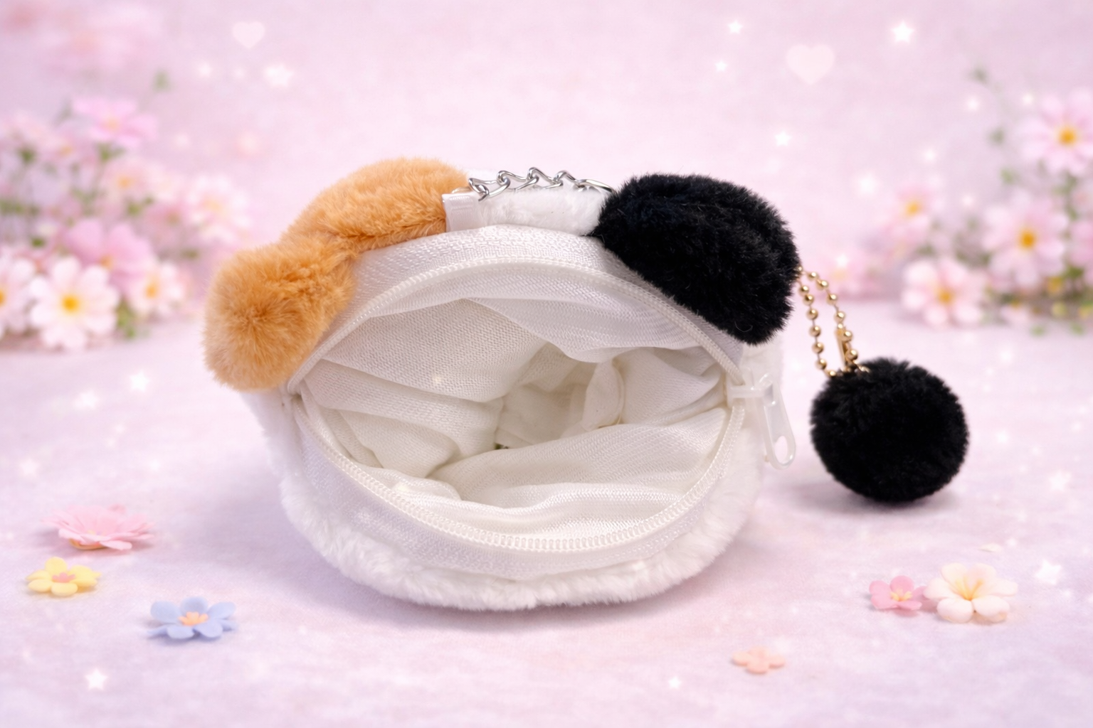 Klíčenka a peněženka - tříbarevná kočička 2