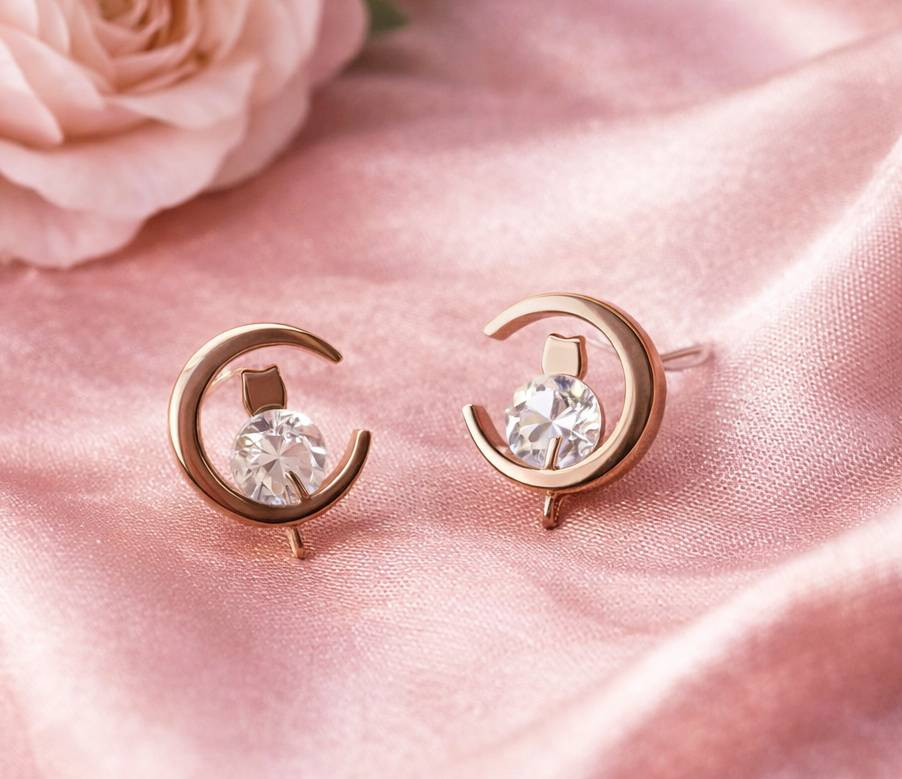 Náušnice z nerezové oceli - Měsíční svit