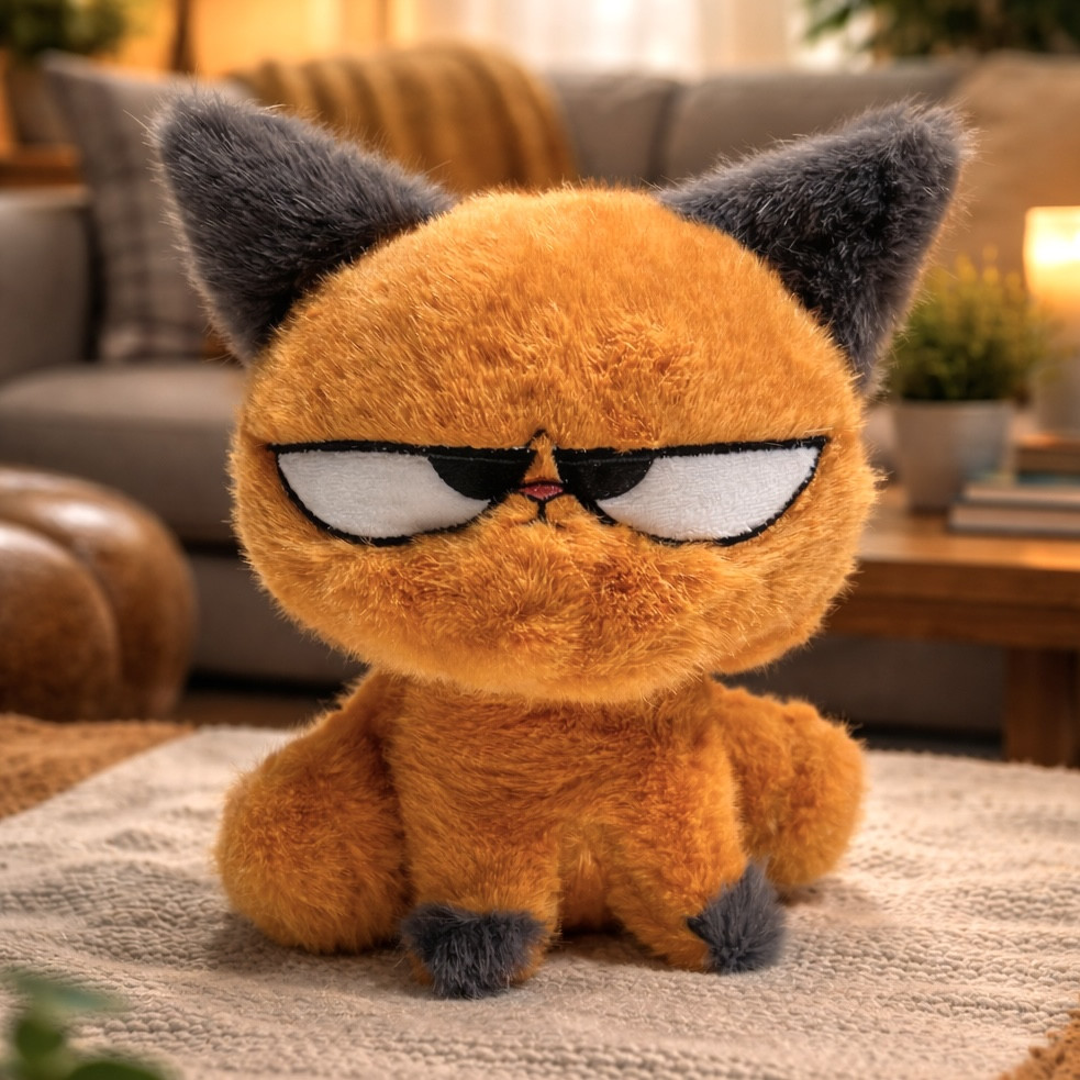 Plyšová kočička - zrzavá